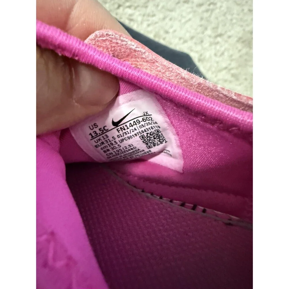 Nike Flex Runner Pink Slip-On Sneakers girls size 13.5